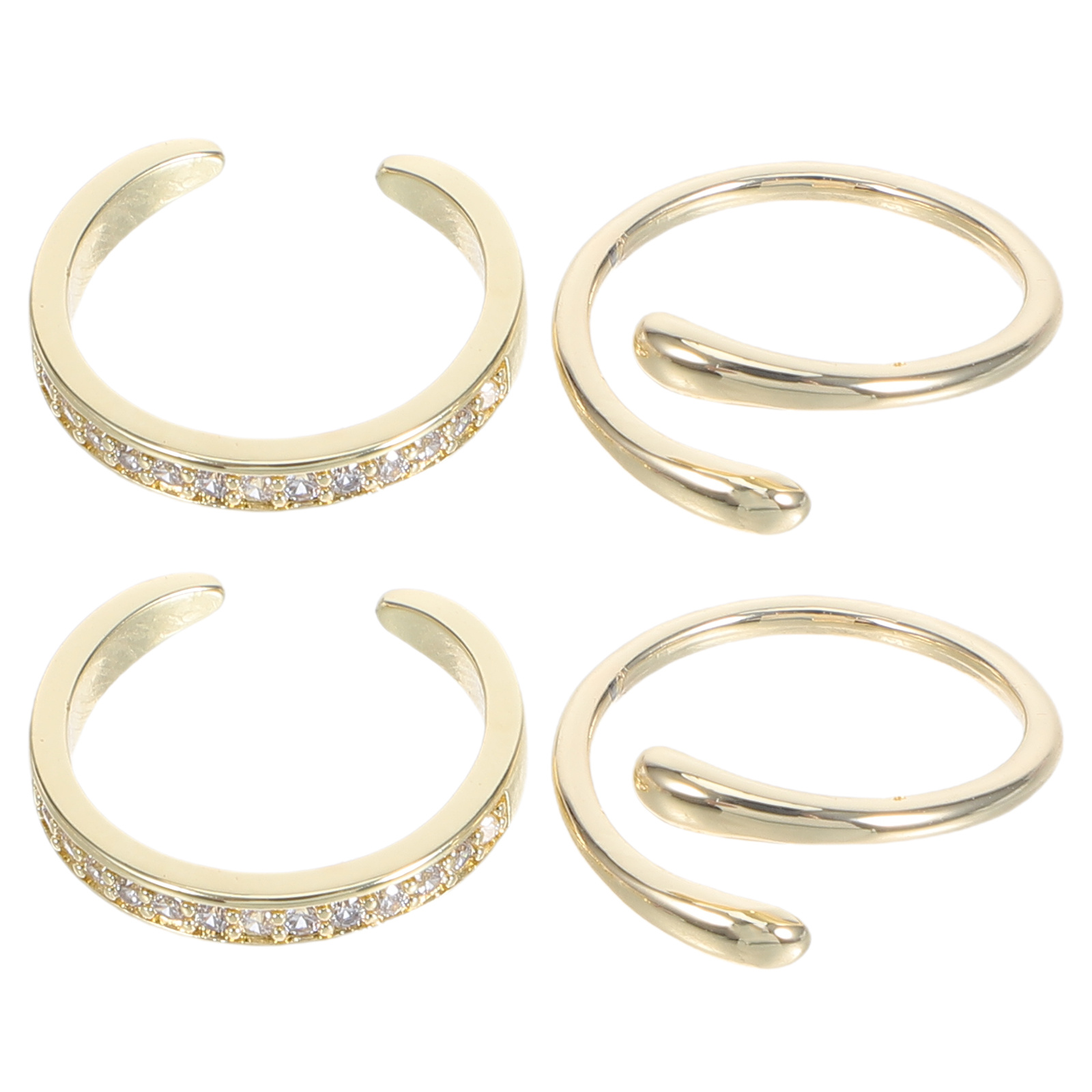Body Jewelry Rings - 4 szt. Regulowane pierścionki na palce