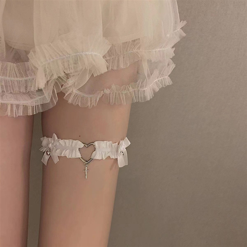 Body Jewelry Leg Chain - Łukowa ozdoba na nogę, pierścień na
