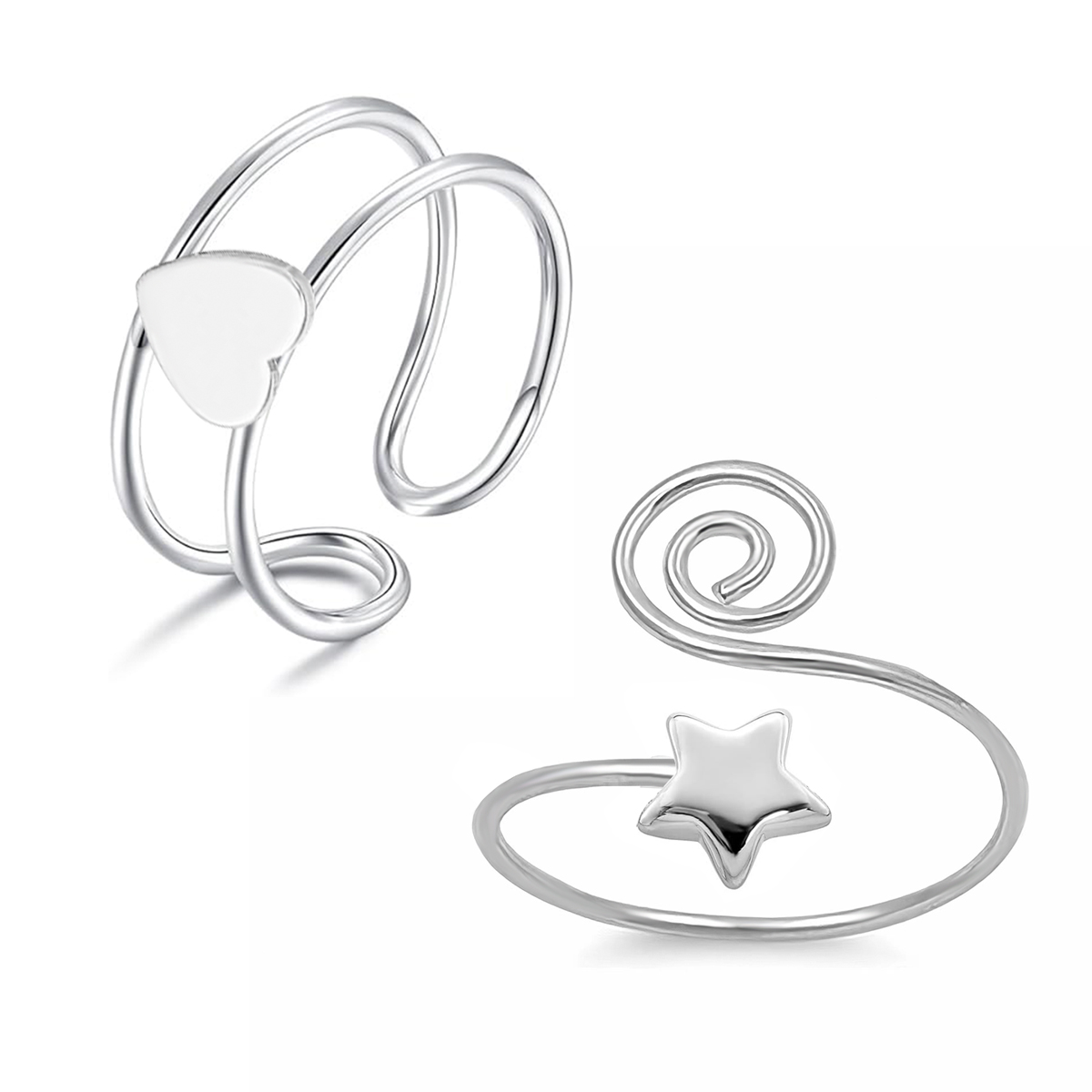 Body Jewelry Rings - Regulowane pierścionki na palce w kształcie