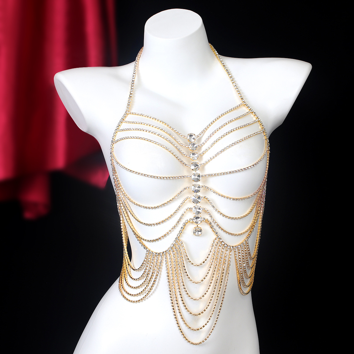 Body Jewelry Luxury - Luksusowe frędzle w paski w stylu