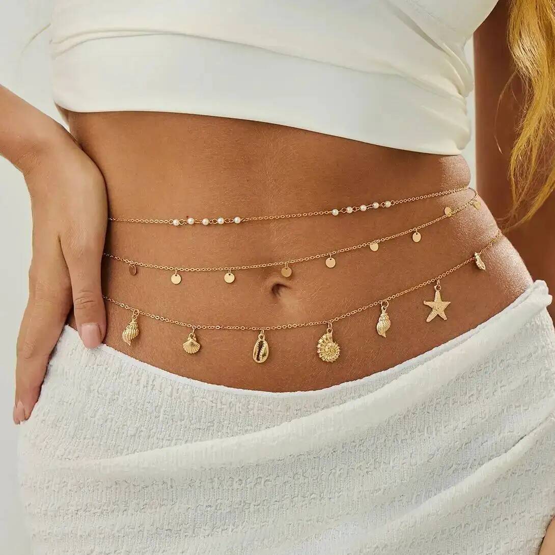 Body Jewelry Sale - IngeSight.Z 3 szt./zestaw Boho Rozgwiazda Muszla