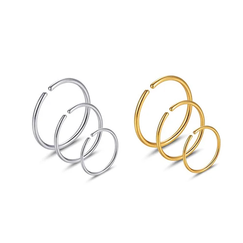 Body Jewelry Earrings - 6 sztuk/partia Hipoalergiczne kolczyki do nosa,