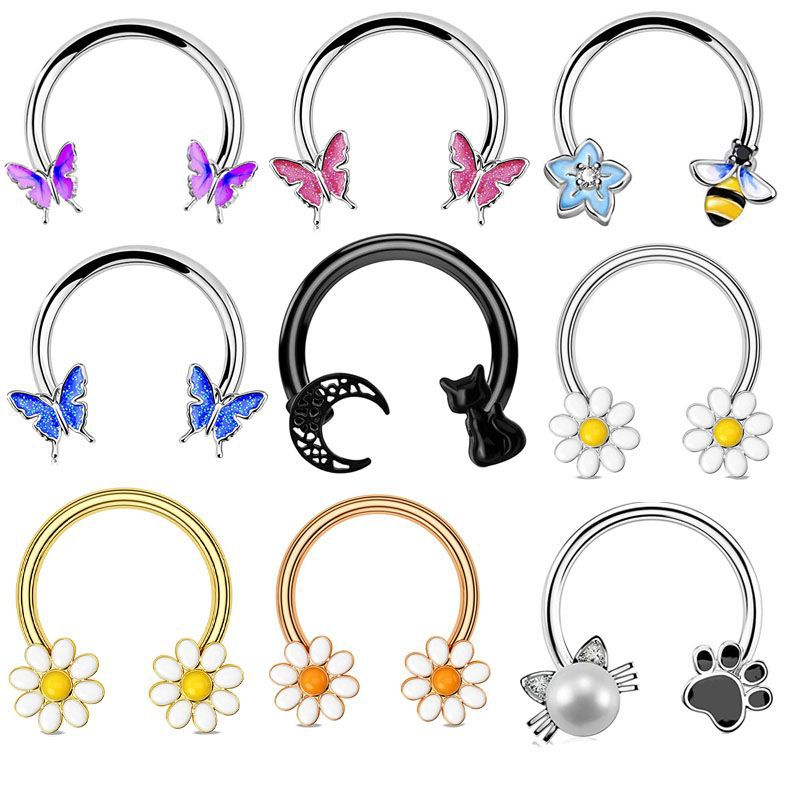 Body Jewelry Earrings - Kolczyk do przegrody nosowej 16G, kolczyk