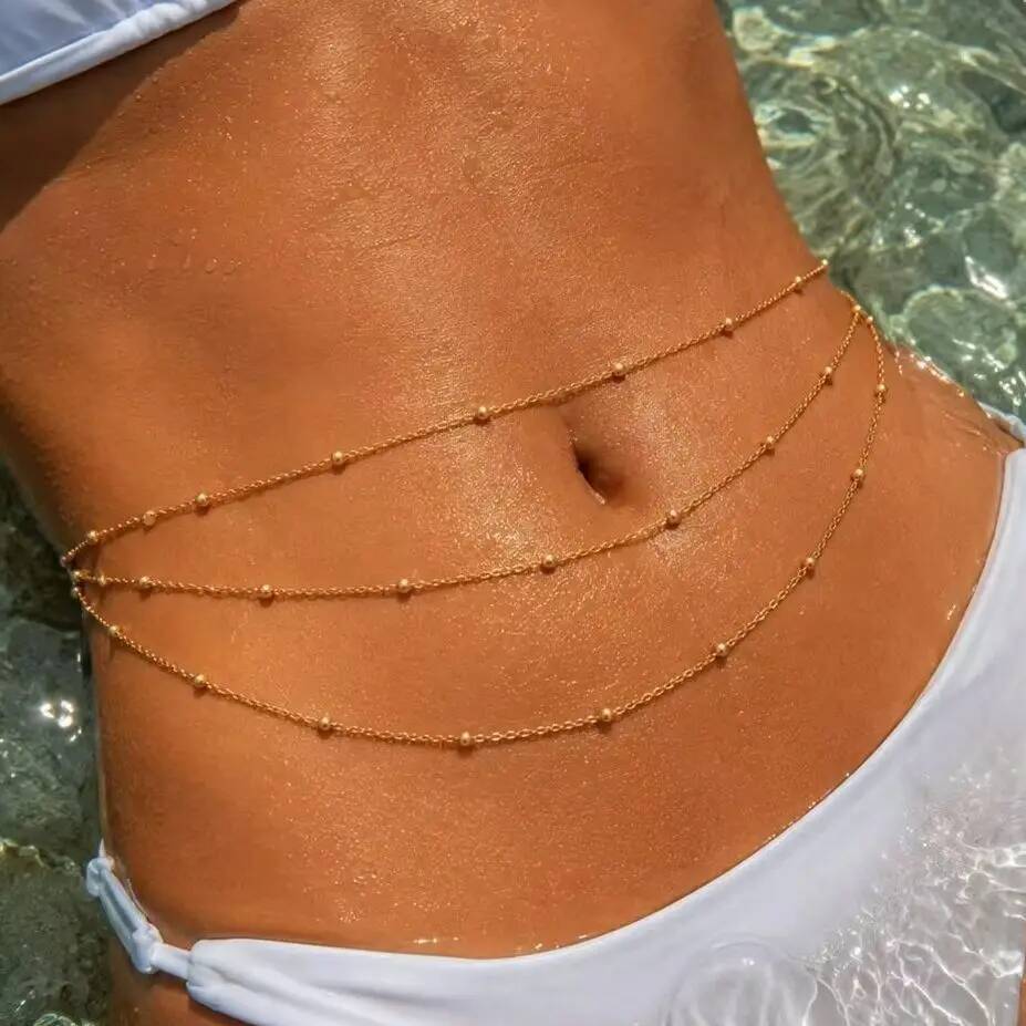 Body Jewelry Gold Plated - IngeSight.Z Modna Biżuteria Boho Sexy Wielowarstwowa