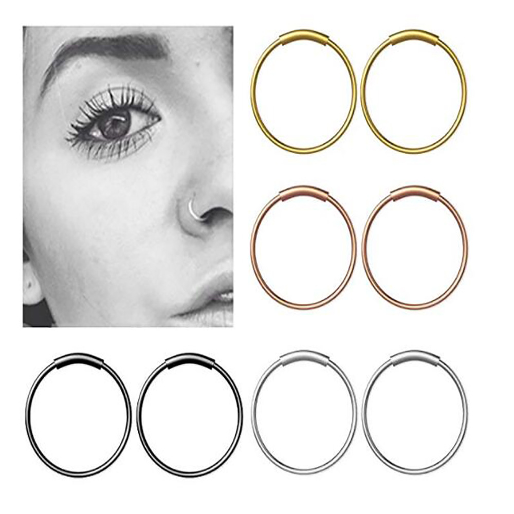 Body Jewelry Ear - 3 szt./lot Pierścienie bezszwowe z stali