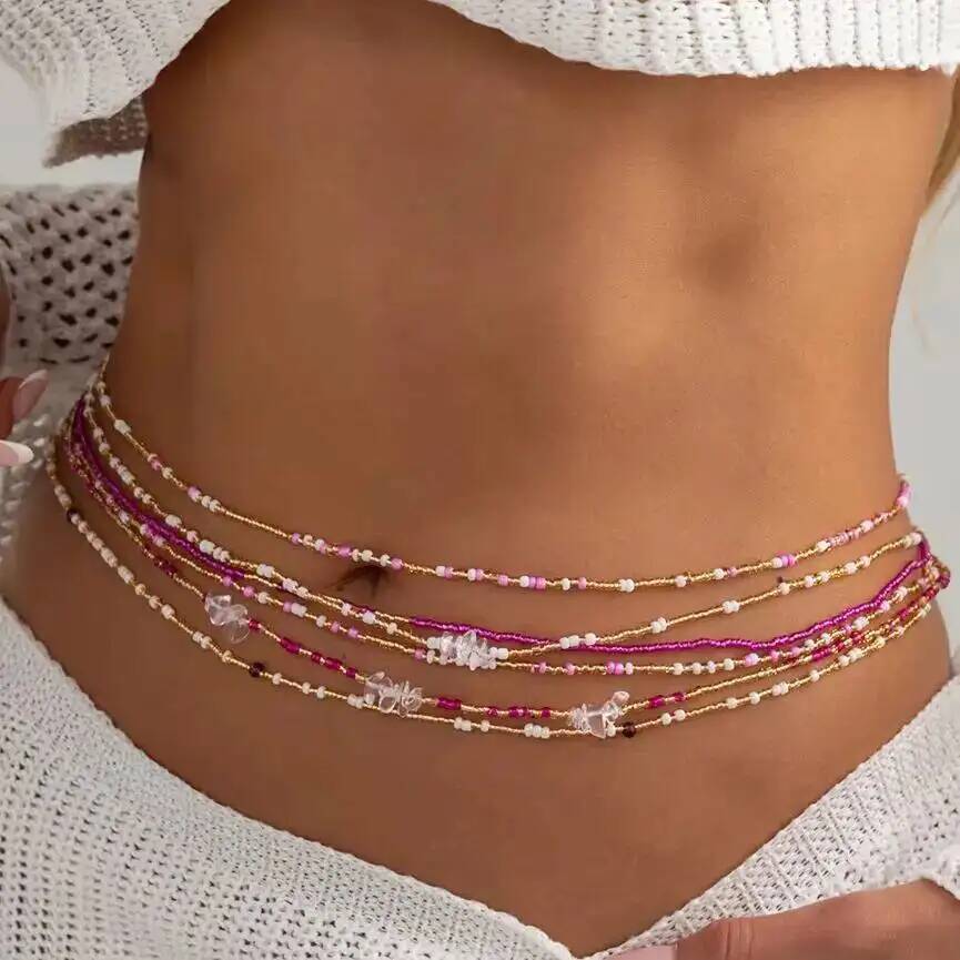 Body Jewelry Sale - SHIXIN 6 szt./zestaw Boho Kolorowy Łańcuszek