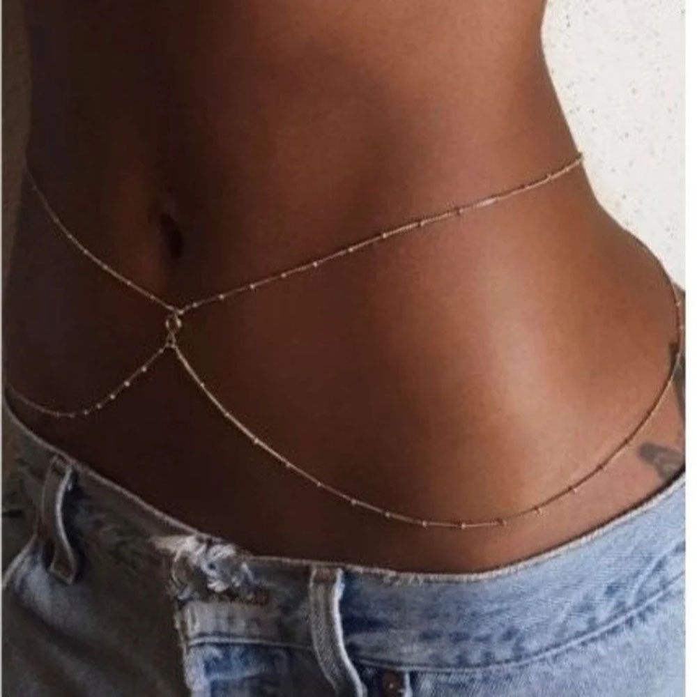 Łańcuszek na brzuch - delikatn – Body Jewelry Gold Plated recenzja i cena