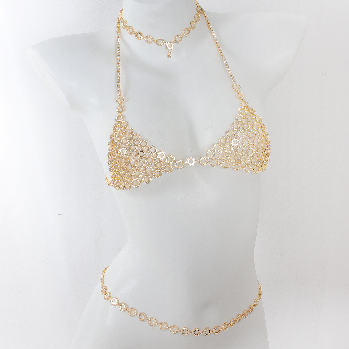 Modny okrągły łączący lekki lu – Body Jewelry Bra recenzja i cena