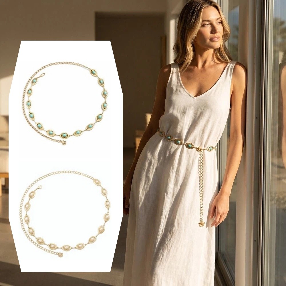 Retro Metalowy Łańcuszek do Pa – Body Jewelry Luxury recenzja i cena