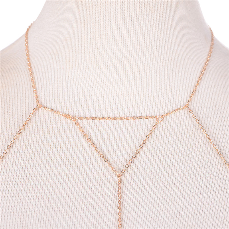 Złote srebrne modne ogniwo sta – Body Jewelry Bra recenzja i cena