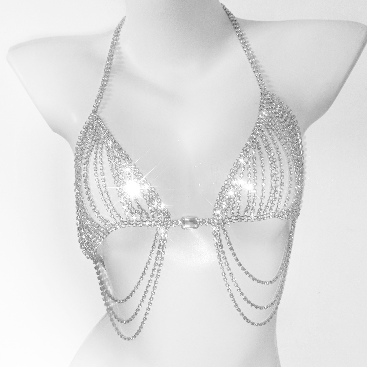 Modne frędzle seksowne biuston – Body Jewelry Bra recenzja i cena