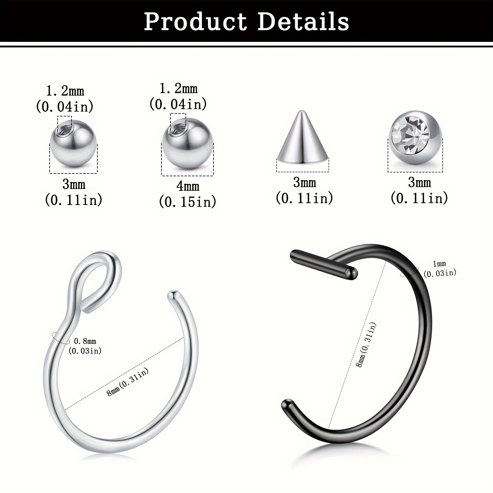 Sztuczne piercingi, sztuczny k – Body Jewelry Ear recenzja i cena