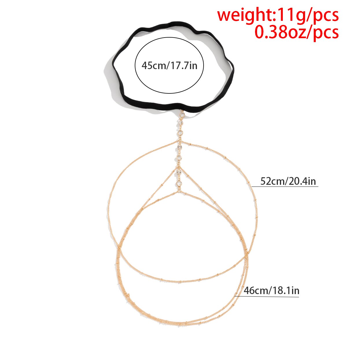 Boho elastyczna opaska kryszta – Body Jewelry Leg Chain recenzja i cena