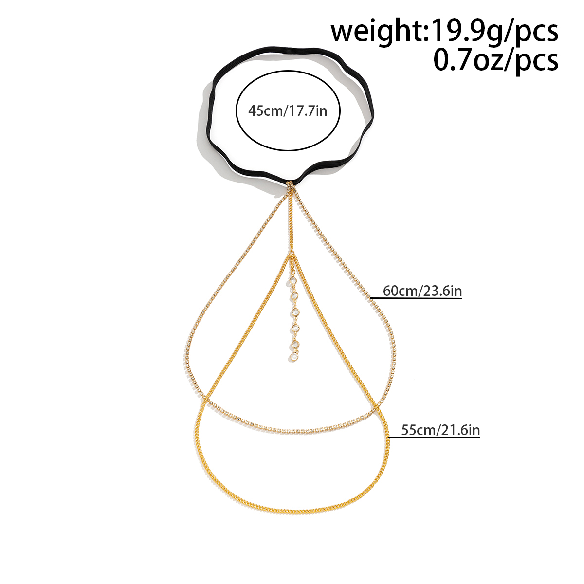 Seksowne błyszczące kryształow – Body Jewelry Leg Chain recenzja i cena