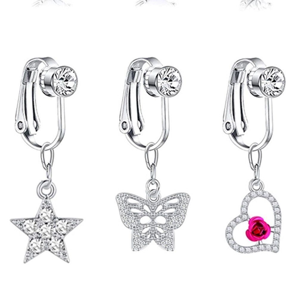 Klipsy w kształcie motyla, kol – Body Jewelry Earrings recenzja i cena