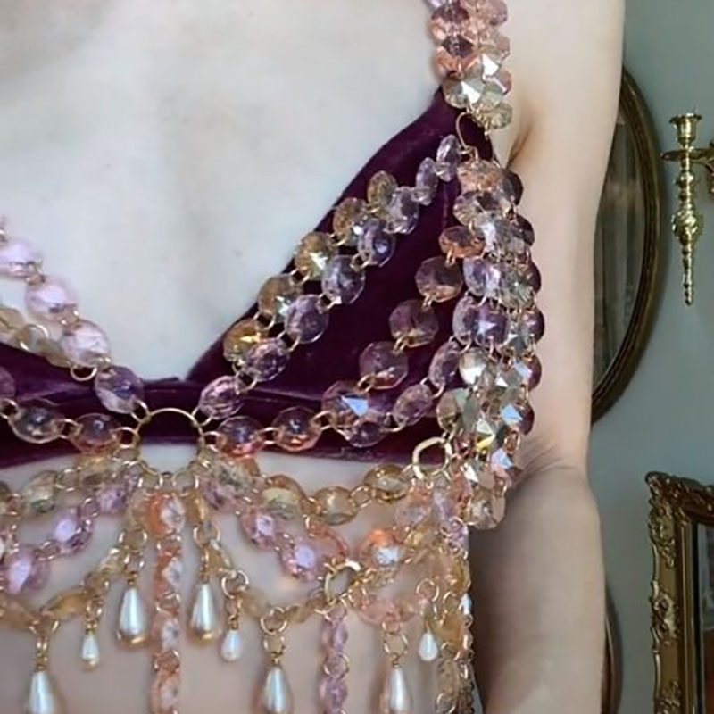 Nowość 2026 Festiwal Y2K Damsk – Body Jewelry Bra recenzja i cena