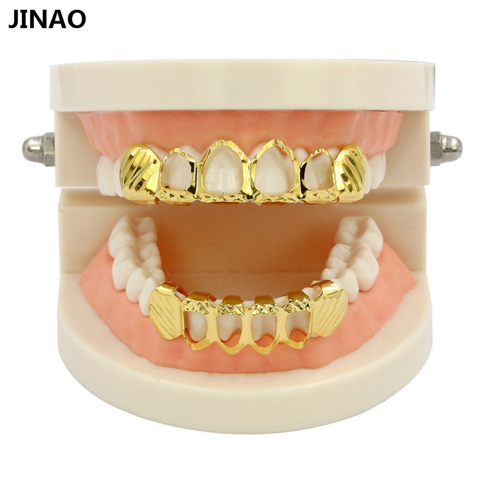 JINAO nowy Fit d-cut Grillz ze – Body Jewelry Gold Plated recenzja i cena