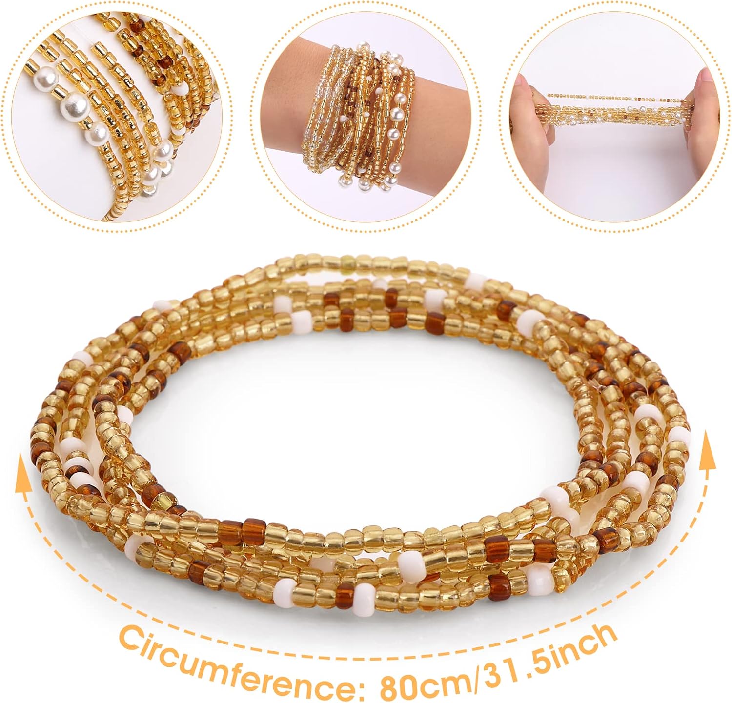 Koraliki na talię dla kobiet,  – Body Jewelry Sale recenzja i cena