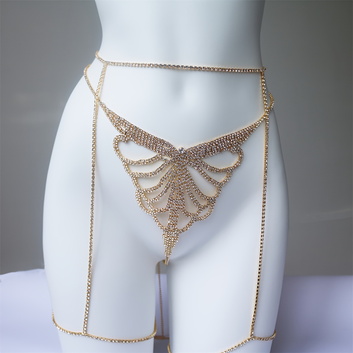 Wielowarstwowe z kryształami g – Body Jewelry Leg Chain recenzja i cena