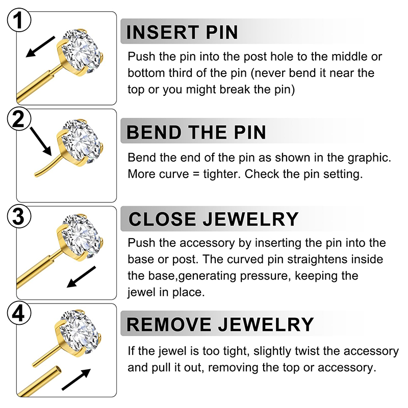 Kolczyki do nosa, przegrody no – Body Jewelry Earrings recenzja i cena
